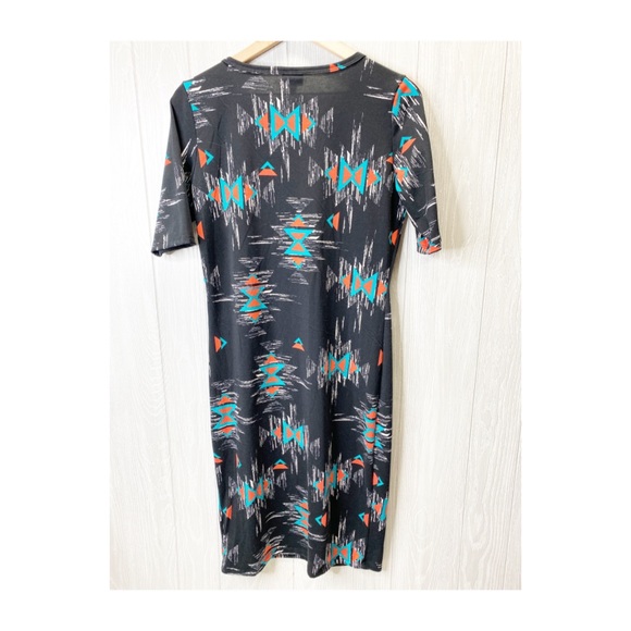 LuLaRoe Julia Dress size Medium Aztec - Picture 3 of 3